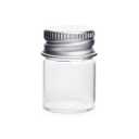 30PCS 5ML Tiny Jars Mini Cute Clear Glass Bottles Vials Message Bottle Empty Sample Storage Containers with Aluminum Screw Caps for Samples or Art Crafts 22mm x 30mm