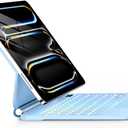 GGQFGTOJ for iPad Pro 13 Inch Case with Keyboard (M5/M4, 2025/2024)，MagicStyle Magnetic – 7 Colors Backlight Floating Cantilever Stand  MultiTouch Trackpad Keyboard Case for iPad Pro 13. (Blue)