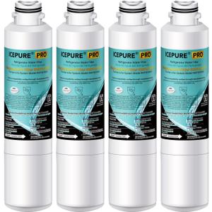 ICEPURE PRO DA29-00020B NSF401&473&53 Samsung Refrigerator Water Filter, Replacement for DA29-00020B-1, DA29-00020A/B, HAF-CIN/EXP, RF25HMEDBSR, RF28HMEDBSR, RS25J500DSR, More Models, 4PACK