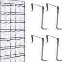 35 mesh pocket hanging shoe organizer shoe rack closet, 4 metal hooks，hanging shoe organizer net shoe rack, shoe organizer shoe rack on the door, storage room shoe rack men's and women's sneakers