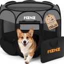 Dog Playpen, Portable Puppy Pet Crate Indoors for Small/Medium Dogs Cats Rabbits, Foldable Dog Cage Enclosure for Outdoor, Pop Up Dogs Tent Kennel with Carrying Case, Dark Grey