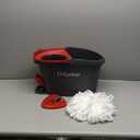 O-Cedar EasyWring Microfiber Spin Mop, Bucket Floor Cleaning System, Red, Gray, Standard