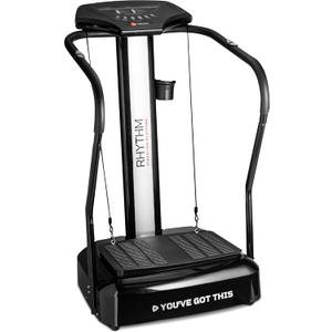 Lifepro Rhythm Vibration Plate Exercise Machine Whole Body Vibration Platform Machine for Lymphatic Drainage with Handles, 99 Speeds & Heart Rate Monitor Standing Vibrating Platform for Home Gym