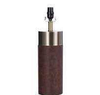 Natural Leather And Gold Table Lamp