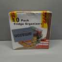 10 Pack Refrigerator Pantry Organizer Bins, Stackable Fridge Organizer Bins with Lids, Clear Plastic Food Storage Bins for Kitchen, Countertops, Cabinets, Fridge, Drinks, Fruits, Vegetable, Cereals