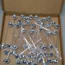 Ciieeo 24pcs Disco Cupcake Insert Toppers Style Cake Decorations for Birthday Parties Silver Mirror Finish for Photo Props and Party Favors