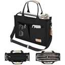 Tote Bags for Women Canvas Tote Purse Crossbody with Pockets Top Handle Shoulder Satchel Bag for Women (Z-Large Black)