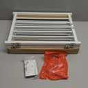 Snughome Dog Gate Indoor, 16" High Freestanding Dog Door Gates with Support Feet, Expands Up to 48 Wide Foldable Pet Gates for Doorways Hallways, 4 Panel Folding Pet Door Pet Fence for Puppy, White