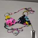 Steve Madden Women's Adjustable Halter Tie Triangle Bikini Top (XS)