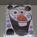 Christmas Snowman Decals - Large Size Snowflakes & Candy Indoor/Outdoor Decorations for Winter Doors & Windows