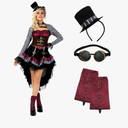 Morph, Steampunk Halloween Costumes, Victorian Steampunk Costumes for Women, Steampunk Costume Women Size M