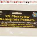 Ashley Productions Name Plate Extra Large Pockets, Clear (ASH10404)