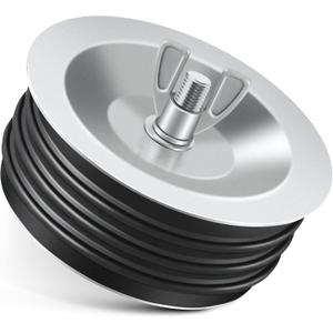 Dreyoo 1 Pcs 4 Inch End of Pipe Gripper Mechanical Plug, Steel Drain Pipe Cover with Galvanized Screw and Wing Nut for Outdoor Sewer Cleanout Drain