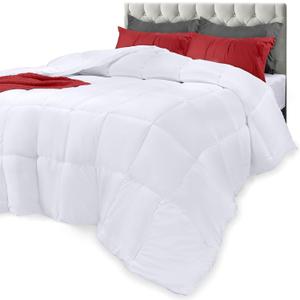 Utopia Bedding Comforters Queen Size, All Season Duvet Insert, Down Alternative Box Stitched Bed Comforter with Corner Tabs, Machine Washable (White) (Queen (Pack of 1))