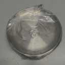 Stainless Steel Cat Dishes with Fishbone Pattern, Metal Cat Food Dishes, 6.7" Wide Whisker Friendly Cats Plates, Cute Plates with Non-Slip Pad for Indoor Cats 4 PCS