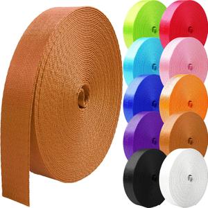 Nylon Webbing 1 inch 1.5 inch 2 inch Webbing Nylon Strap Backpack Straps Belt, 10 25 50 3.3 Yards Webbing