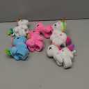 Leyndo Animal Slap Bracelets Stuffed Animal, Stuffed Animal Plush Slap Bracelets Bulk Kids Toys, 8 Inches (Unicorn,6 Pcs)