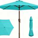 7.5ft Patio Umbrella, Outdoor Table Market Umbrella with Smooth Crank Lift, 6 Windproof Fiberglass Ribs, UPF50+ UV Protection for Deck, Pool, Garden and Backyard