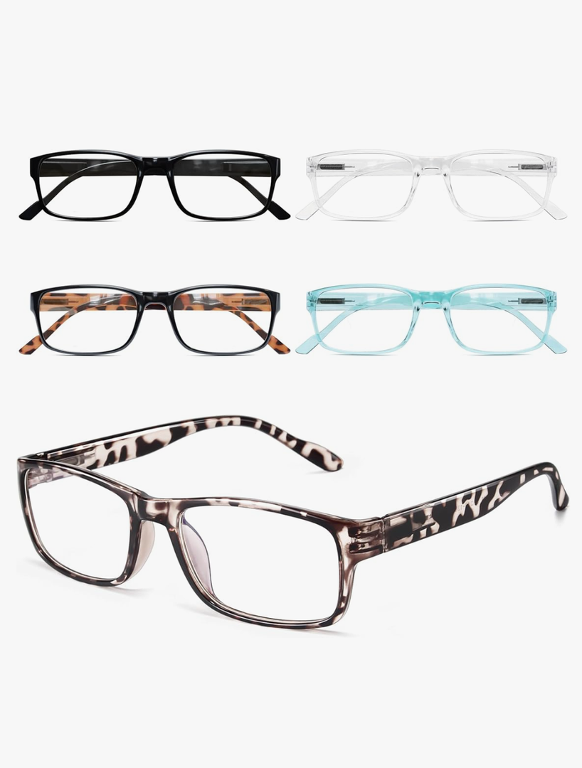 Gaoye Professional Reading Glasses for All Day - Computer Readers with Blue Light Protection - Value Pack +1.0
