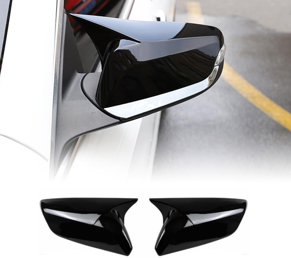 Side Mirror Covers for Chevy Malibu 2016 2017 2018 2019 2020 Accessories Ox Horn Side Mirror Cover Side Door Rearview Mirror Cover Exterior Decoration(With Turn Signal,Glossy Black)