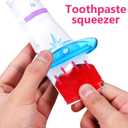 Toothpaste Squeezer, Toothpaste Squeezer Tube Roller 10 Pcs Plastic Holder Clips Plastic Clips for Saving Facial Cleanser Creams Paint for Bathroom Home and Apartment Essentials
