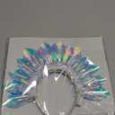 JEAIRTS Light Up Headband Led Crown Headbands Glow Rave Headpiece Flashing Costume Hair Accessories for Women
