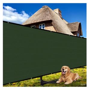Shade&Beyond 12' X 16' Fence Privacy Screen Heavy Duty 170 GSM Fencing Mesh Shade Net Cover for Wall Garden Back Yard Outdoor Home Decoration, Green