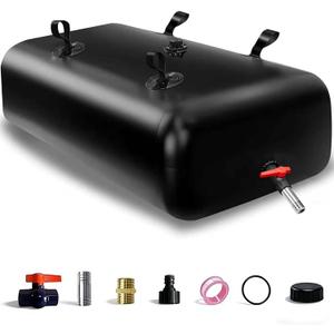 GHOSOONE 240 L/63 Gal Water Bladder Tank, Foldable Portable Water Storage Container, Emergency Water Bag for RV, Truck Bed, Fire Prevention, Drought Resistance, Black