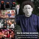 Horror Movie Killer Mask Scary Halloween Mask Full Head Cosplay Masquerade Headgear Costume Props for Adults (Style 2)