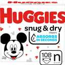 Huggies Snug & Dry Baby Diapers, Size Newborn, 108 Ct