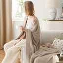 Bedsure Knit Throw Blanket for Couch - Super Soft, Cozy & Warm Fluffy Blanket, Breathable, Lightweight for Bed & Sofa, Brown, 50x60 Inches
