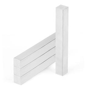MANCHAP 4 PCS 1 x 1 x 8 Inch Square Aluminum Bar, 25 x 25 x 200 mm Aluminum Flat Bar, 6061 General Purpose Plate, T6511 Solid New Mill Stock