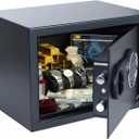 NorthSky Anti-theft Fireproof Safe Box, 0.58 Cubic Feet - Digital Keypad & Key Lock, 13.78" x 9.84" x 9.84" - Suitable for Home Use to Secure Valuables, Jewelry, Cash and Documents