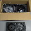 LIROUVET 2 Pack Pendant Lights Kitchen Island, Dual Glass Pendant Lights, Black Hanging Lamp with Clear and Milk Glass, Industrial Pendant Light Fixtures for Dining Room PL02BK-2PK