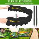 20Ft Black Garden Edging Border 6 Inch Tall Landscape Edging with 20Pcs 7.8in Height Garden Stakes Decorative Edging for Landscaping Flower Bed Edging Borders Lawn Edging