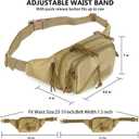 Concealed Carry Pistol Waist bag Tactical Conceal Carry Pistol Bag Fanny Packs Handgun Holster Pouch with Bottle&Gun Holder Fits 1911 Glock etc (Khaki)