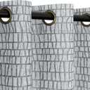 Grey and White Curtains 84 Inches Long for Living Room 50% Blackout Room Darkening Geometric Plaid Pattern Buffalo Check Modern Farmhouse Curtains for Bedroom 84 Inch Length 2 Panels Set Light Gray