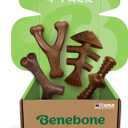 Benebone Medium 4-Pack Dog Chew Toys for Aggressive Chewers, Made in USA, 60lbs and Under