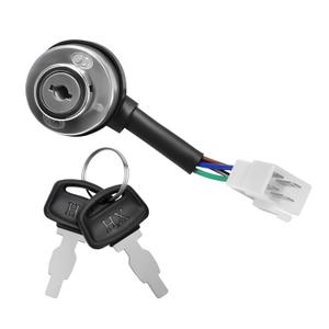 4-Pin Ignition Switch Kit with 2 Keys Compatible with AGT H15R DHKG-H15 Mini Excavator