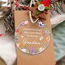 7 x New Grandma Ornament - Baby Announcement Gift Promoted from Dog to Human Grandma Glass Ornament - Grandmother Gifts for Christmas - Grandmother Gifts from Grandkids