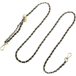 uxcell Purse Chain Strap, 55 Inch Adjustable Bag Chains Strap Replacement Crossbody Chain Strap Handbag Chains for DIY Wallet Clutch Bags, Black/Light Gold