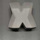 8 Pack Xmas Letter Boxes for Christmas Gift Wrapping Xmas Letter Shaped Empty Flower Gift Box Fillable Christmas Party Favors Candy Presents Packaging (White)