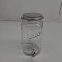 Mason Craft & More 4L Clear Glass Drink Dispenser w/ Metal Lid