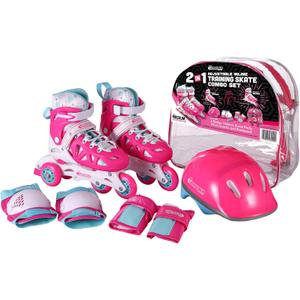 CHICAGO Skates Inline Training Skate Combo Set (Medium, Pink)