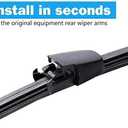 11'' 2 Pack Rear Wiper Blade,Back Windshield Wipers for 2013-2023 Ford Escape/2011-2024 Ford Explorer/Lincoln MKC2015-2019/Lincoln MKX 2016-2018,Exact Fit
