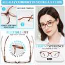 MARE AZZURO Lightweight Reading Glasses Women Retro Rectangle Readers 1.0 1.25 1.5 1.75 2.0 2.25 2.5 2.75 3.0 3.5 4.0 5.0 6.0 (Tortoise)