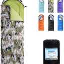 Sleeping Bags for Adults,Kids & Girls-Warm & Cold Weather Lightweight Waterproof Sleeping Bag Backpack with Compact Bag,Great for 3-4 Seasons Hiking,Camping and Outdoor (Single, Army Green Camouflage/Left Zip)