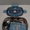 TRAVELISIMO Electric Lunch Box for Adults 100W Heated Lunch Box For Men 1.5L Stainless Steel Portable Food Warmer, 12/24/110V for Travel & Work, Loncheras Electricas Para Calentar almuerzo (Dark Blue)