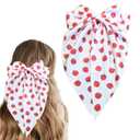 Large Hair Bows for Women Girls Red Big Strawberry Bow Hair Clips Accessories Fruit Big Bow Clips Barrettes for Styling Hawaii Birthday Party Favors 1Pcs