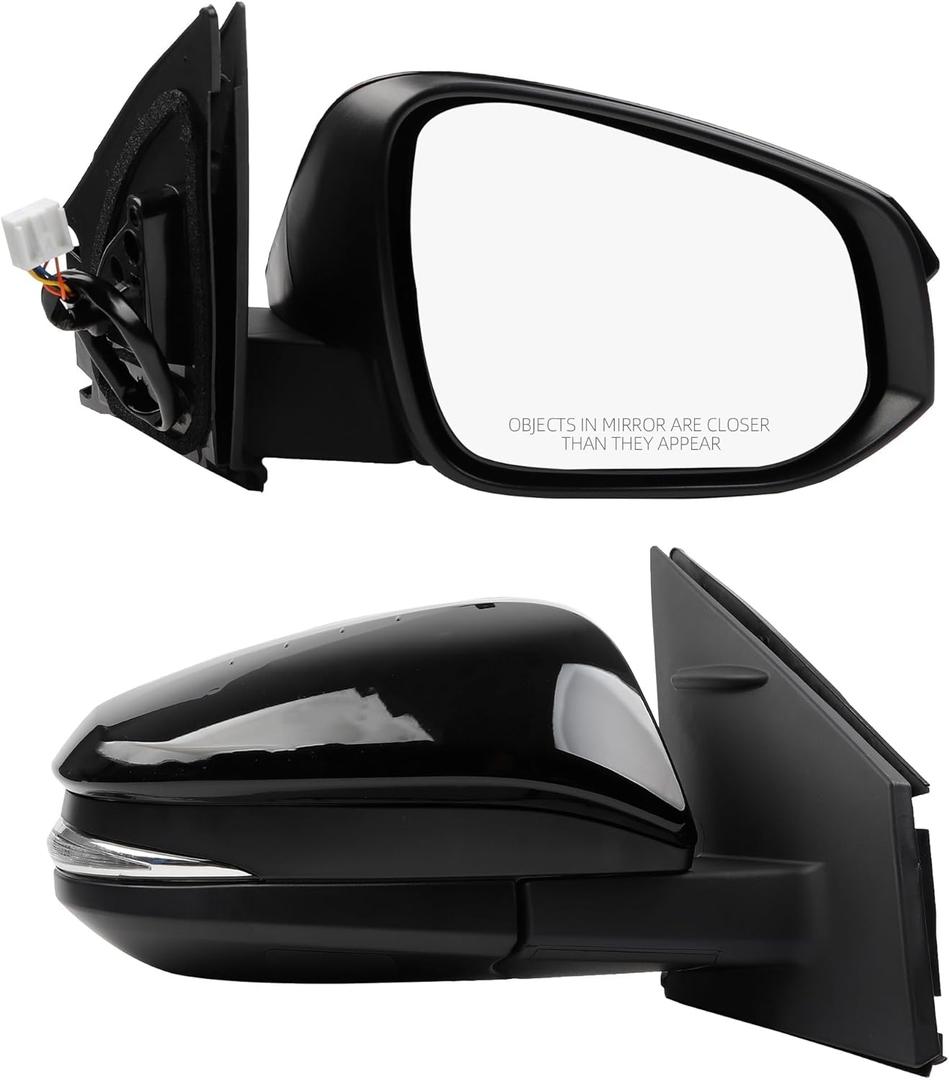 Dasbecan Right Passenger Side Door Mirror Assembly Compatible with Toyota RAV4 2013 2014 2015 Power Glass Heated with Turn Signal Light Replaces TO1321310 87910-0R080 Black (7 Pins) Dasbecan Right Passenger Side Door Mirror Assembly Compatible with Toyota RAV4 2013 2014 2015 Power Glass Heated with Turn Signal Light Replaces TO1321310 87910-0R080 Black (7 Pins)